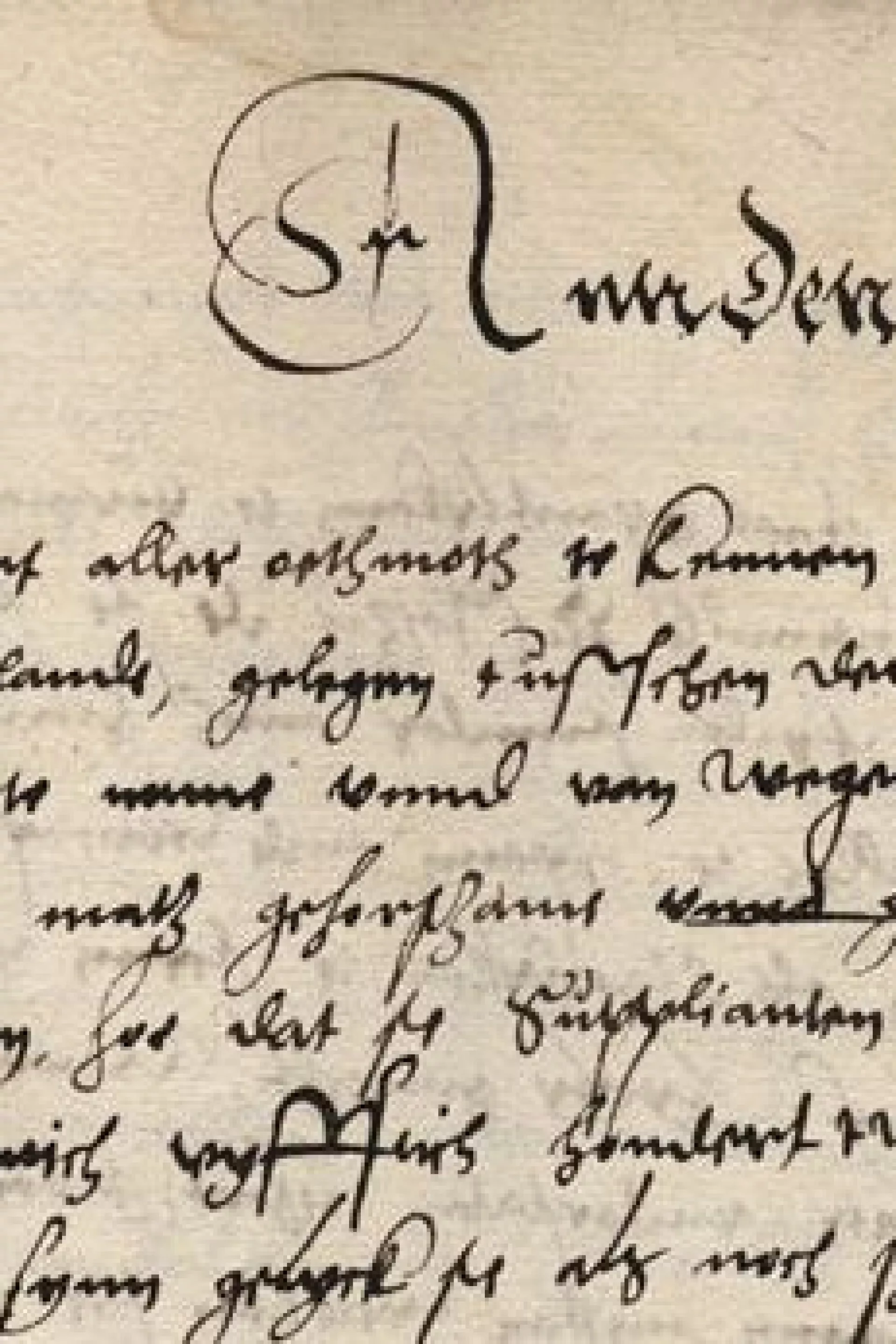 Oude handgeschreven document met sierlijke kalligrafie.